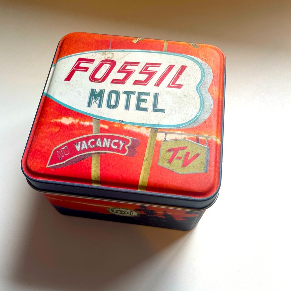 Fossil Watch box Fossil Motel Sign Vintage Vibes